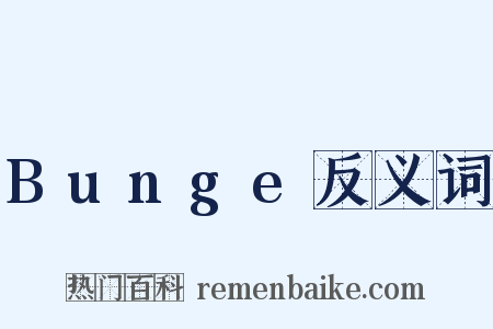 Bunge反义词是什么意思的图片